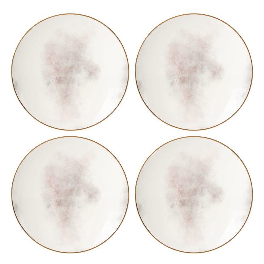 Palm Lattice Accent Decorative Plates, Set of 4